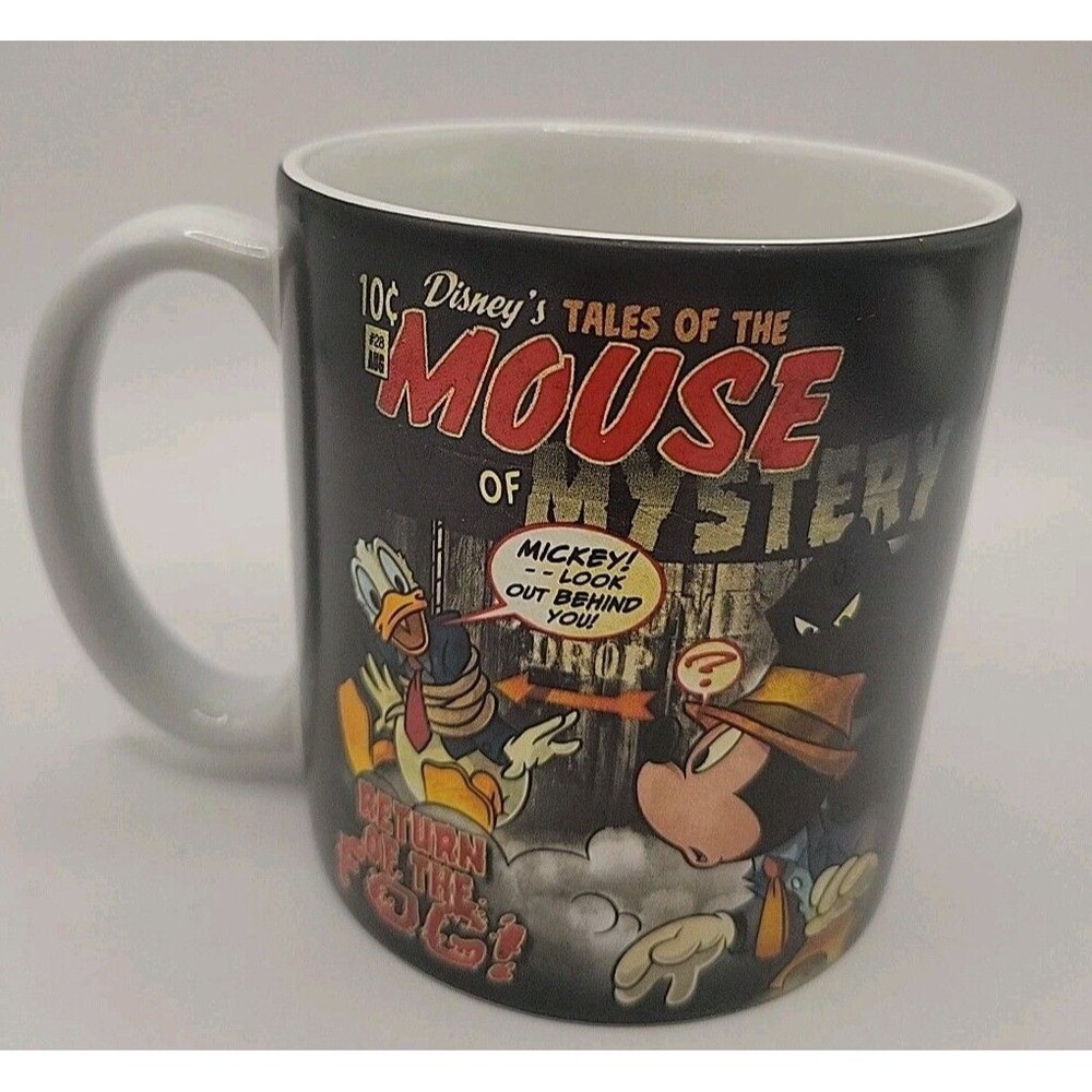 DISNEY STORE COFFEE MUG TALES OF THE MOUSE OF MYSTERY RETURN OF THE FOG 18oz.